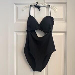 Black Cutout One-Piece Swimsuit